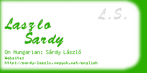 laszlo sardy business card
